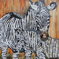 Zebra Mother & Baby
